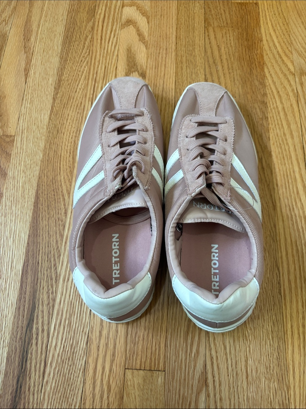 Tretorn Blush Pink and Cream Classic Low-Tops - Picture 4 of 10